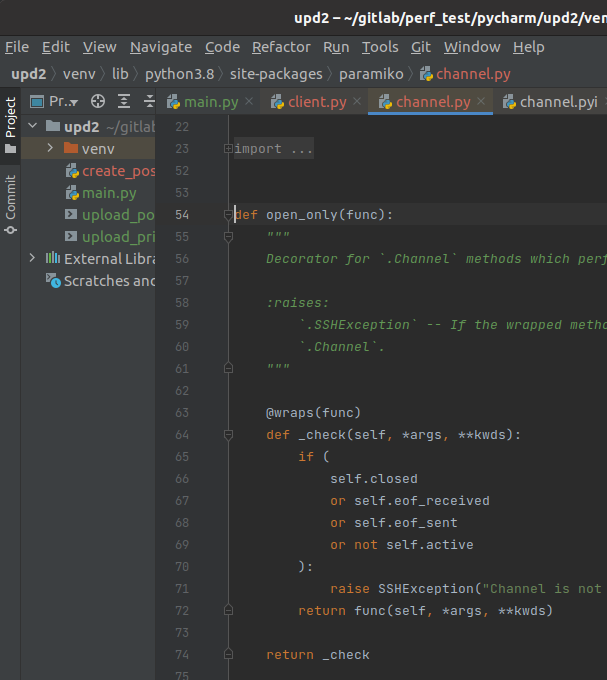 Несколько курсоров одновременно в PyCharm изображение с сайта www.devhops.ru