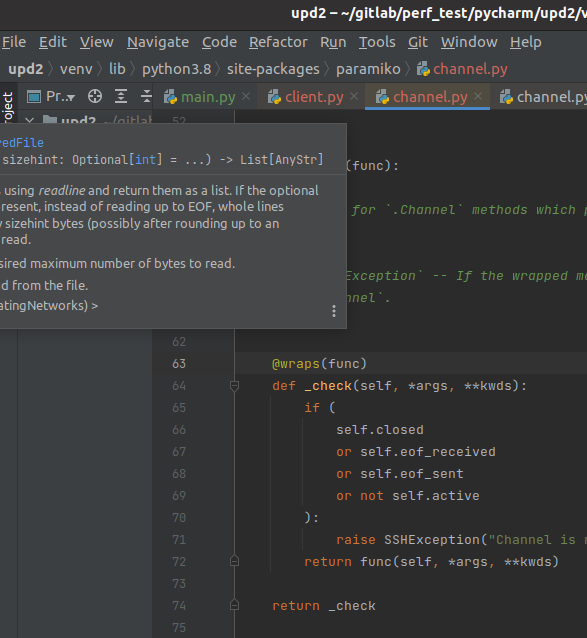 Несколько курсоров одновременно в PyCharm изображение с сайта www.devhops.ru