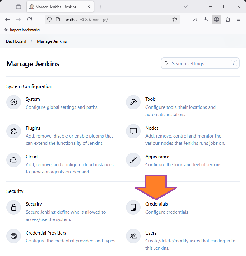 Создание Jenkins Credentials изображение с сайта www.devhops.ru