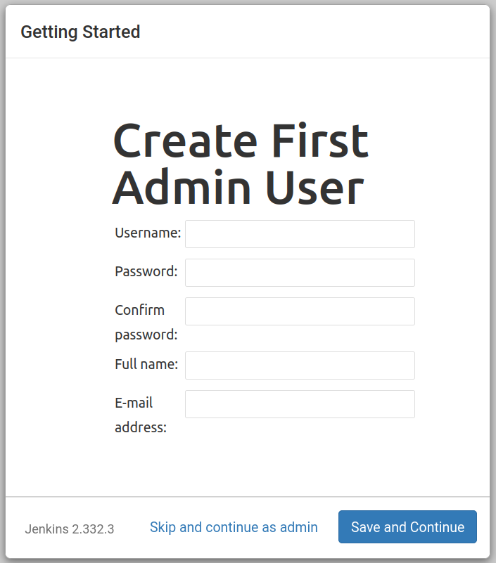 Create First Admin User Jenkins изображение с сайта www.eth1.ru