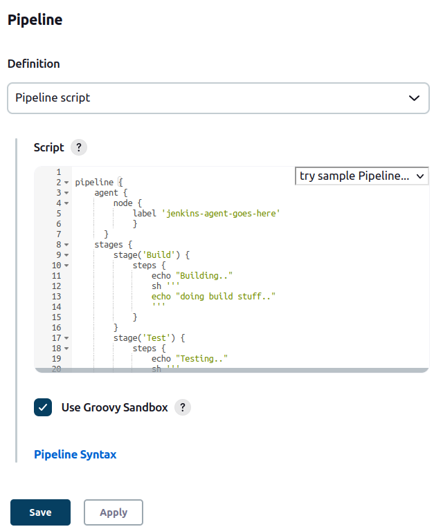 Jenkins Pipeline script изображение с сайта www.eth1.ru