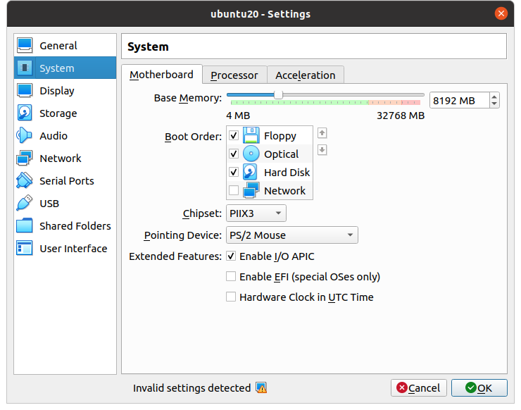 System Motherboard VirtualBox изображение с сайта www.devhops.ru