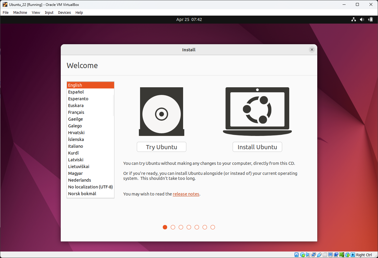 Установка Ubuntu 22.04 изображение с сайта www.devhops.ru